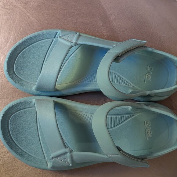 TEVA Size 11 Womens Hurricane Drift Sandals in Pastel Turquoise EUC - Picture 6 of 6